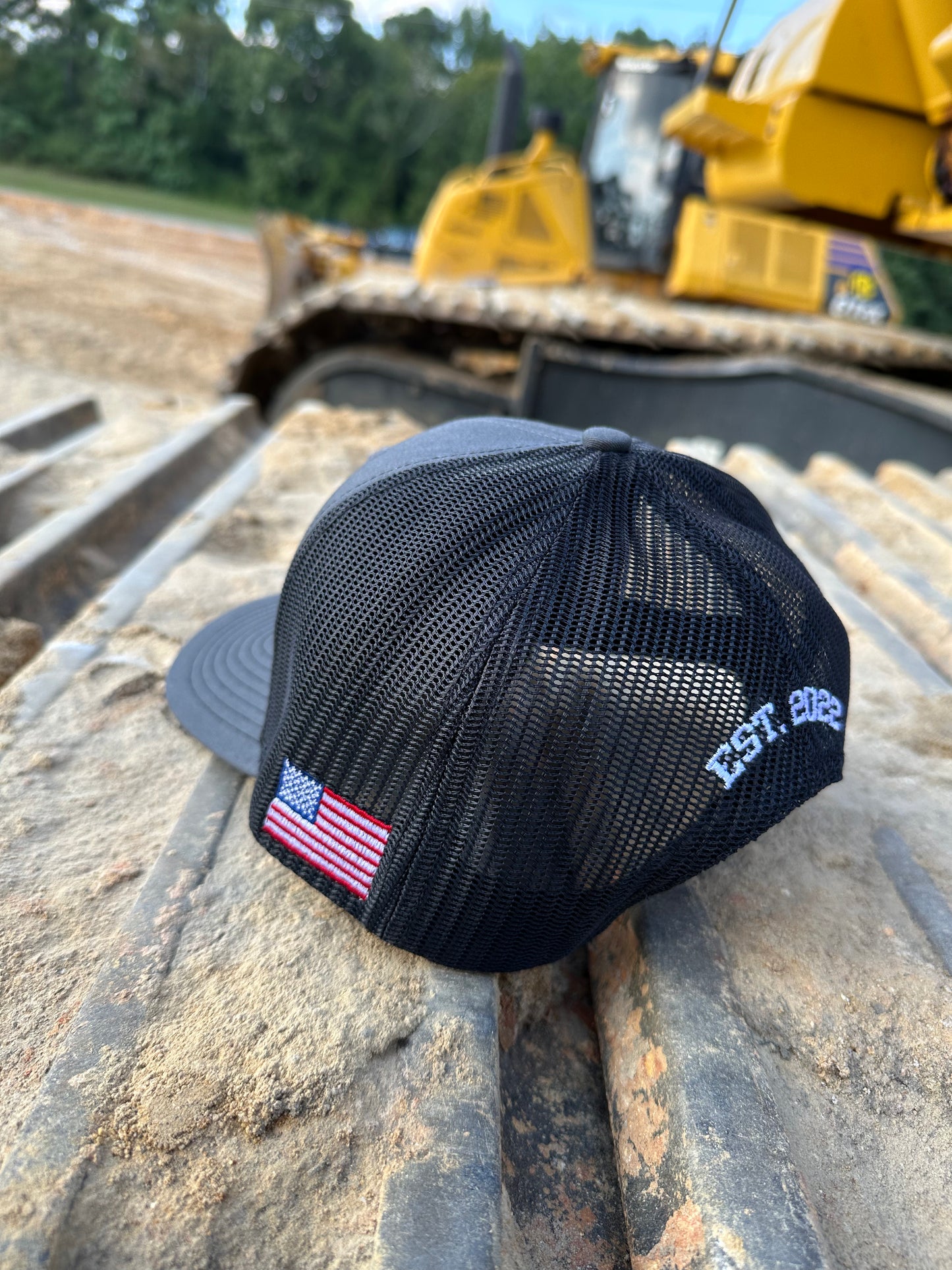 Gray/Black Richardson White Precision Patch Hat