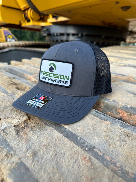 Gray/Black Richardson White Precision Patch Hat